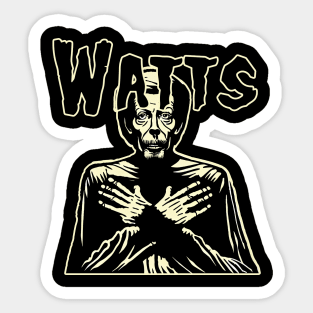 "Alan Watts Retro Punk Style | Vintage Philosophy Tee for Rebels Sticker